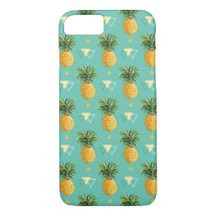 Bright Pineapples On Geometric Pattern iPhone 8/7 Case
