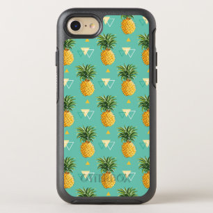 Bright Pineapples On Geometric Pattern OtterBox Symmetry iPhone 8/7 Case