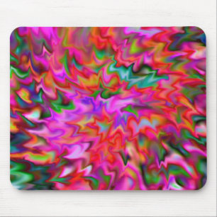 Bright Pink Abstract Mouse Pad