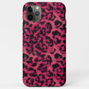 Bright pink and black spotted leopard Case-Mate iPhone case