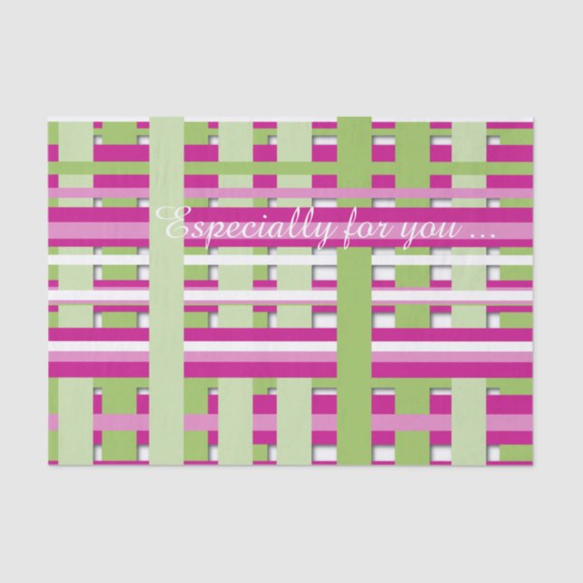 Bright pink and green fun tissue paper (Front)