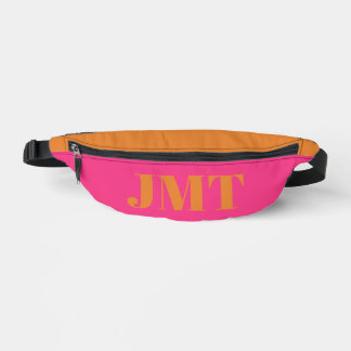 Bright Pink and Orange with Monogram Bum Bags