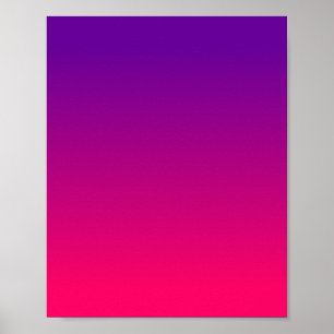 Bright Pink and Purple Ombre Poster