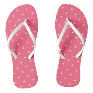 Bright Pink and white dots Jandals