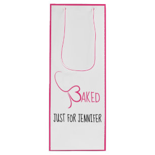 Bright Pink and White Easy-to-Carry Gift Bag