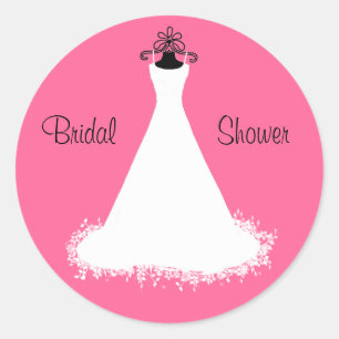 Bright Pink Bridal Shower Envelope Seal
