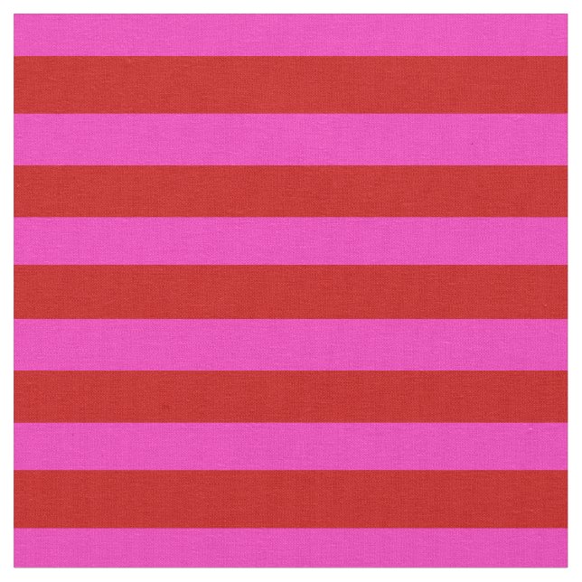 Bright pink, Bright red stipe, stripes Fabric (Close Up)