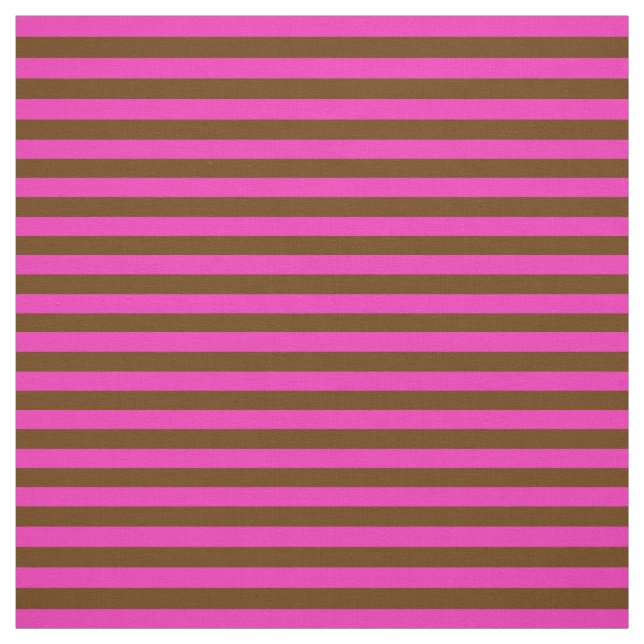 Bright pink, dark gold stipe, stripes fabric (Swatch)