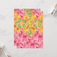 Bright pink fabric featuring vibrant floral patter