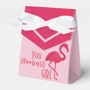 Bright Pink Flamingo Birthday Favour Box