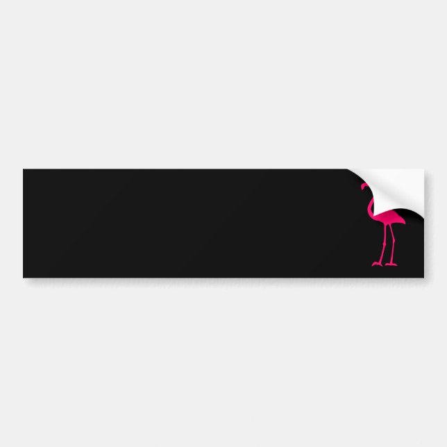 Bright Pink Flamingo Bumper Sticker (Front)
