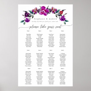 Bright Pink floral Wedding Bouquet Poster