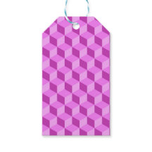 BRIGHT PINK GEOMETRIC CUBE PATTERNS