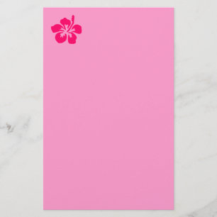Bright Pink Hibiscus Stationery