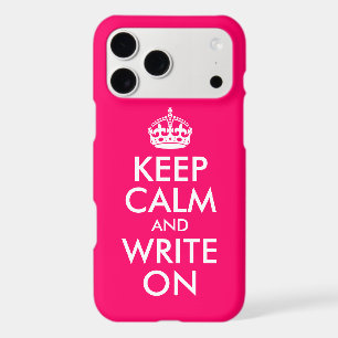 Bright Pink Keep Calm and Write On