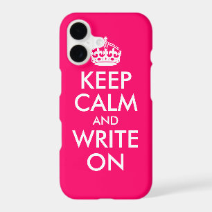 Bright Pink Keep Calm and Write On