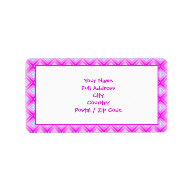 Bright Pink Large Return Address Labels (Front)
