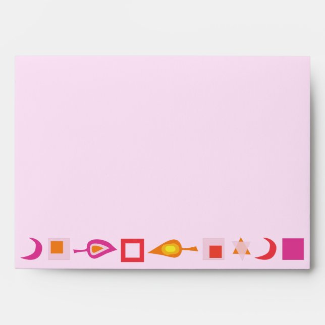 BRIGHT PINK MITZVAH Bat Mitzvah Custom Envelope (Front)