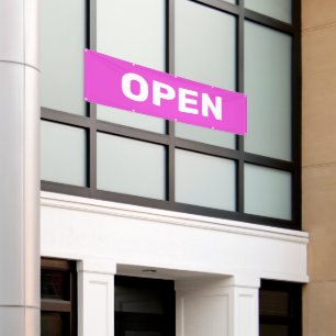 Bright Pink OPEN Banner