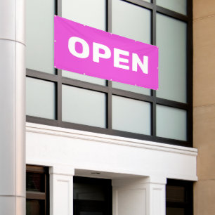 Bright Pink OPEN Banner