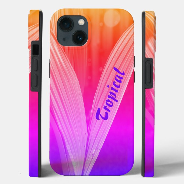 Bright Pink Orange Purple Tropical Palms Case-Mate iPhone Case (Creator Uploaded)