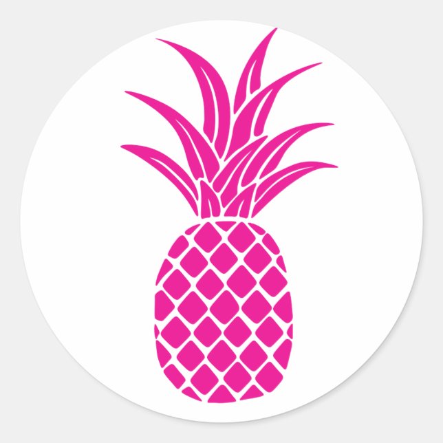 Bright Pink Pineapple Sticker (Front)