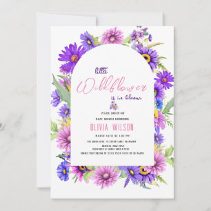 Bright pink purple wildflower is on its way #3 invitation