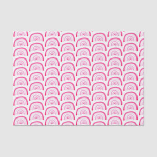  Bright Pink Rainbow Pattern Tissue Paper