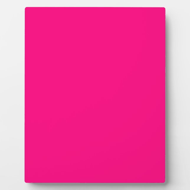 Bright Pink Rose hex code FF007F Plaque (Front)