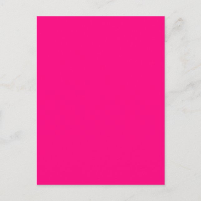 Bright Pink Rose hex code FF007F Postcard (Front)