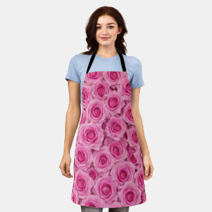 Bright Pink Roses Apron