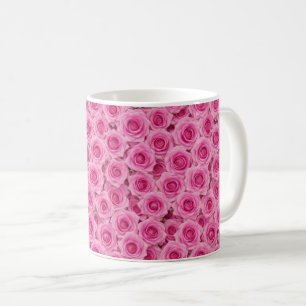 Bright Pink Roses Coffee Mug