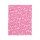 Bright Pink Simple girl Personalised Name