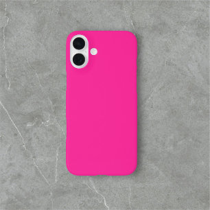Bright Pink Simple Minimalist iPhone 16 Plus Case