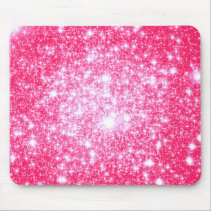 Bright Pink Stars Mouse Pad