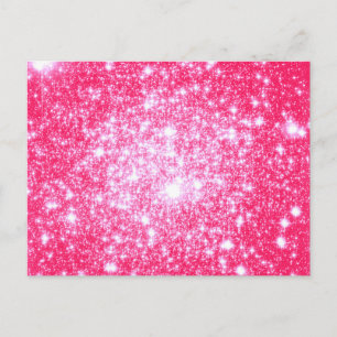 Bright Pink Stars Postcard
