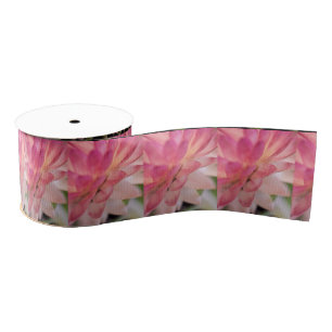 Bright Pink Strawflower Grosgrain Ribbon