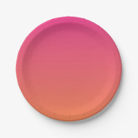 Bright Pink to Orange Gradient Solid