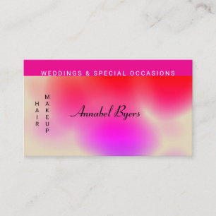 Bright Pink to Red Blended Art Splash Business Card