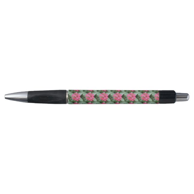 Bright Pink Tropical Flowers Pen (Front)