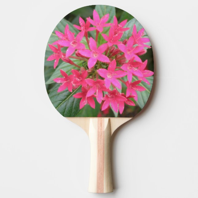 Bright Pink Tropical Flowers Ping Pong Paddle (Front)