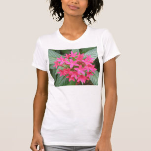 Bright Pink Tropical Flowers T Shirt
