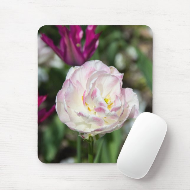 Bright pink tulips on a sunny day  mouse pad (With Mouse)