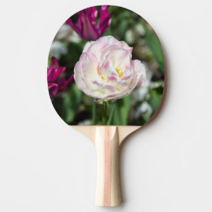 Bright pink tulips on a sunny day   ping pong paddle