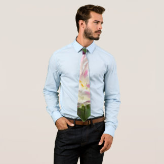 Bright pink tulips on a sunny day  tie