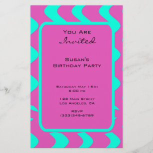 bright pink tuquoise party