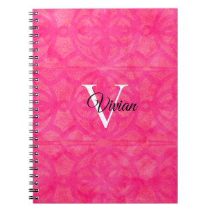 Bright Pink Watercolor Notebook
