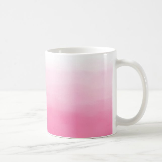 Bright Pink Watercolor Ombre Mug (Right)