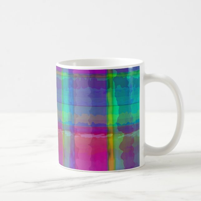 Bright Plaid Coffee Mug (Right)