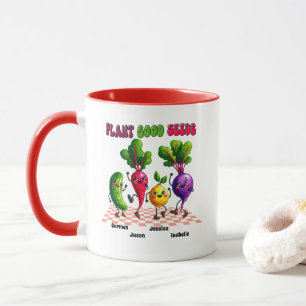 Bright PLANT GOOD SEEDS Custom 4 Kids Name Mum's Mug